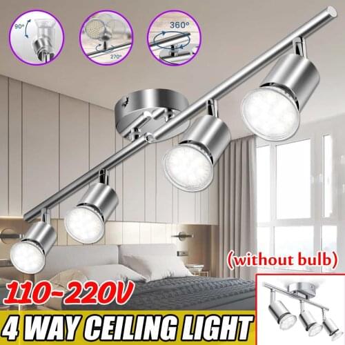 Modern Ceiling Light Lamp 3/4 GU10 Heads Multiple Rod Dome Night Lamps 100-240V Loft Lamp Home Decor Lighting Holder Fixture