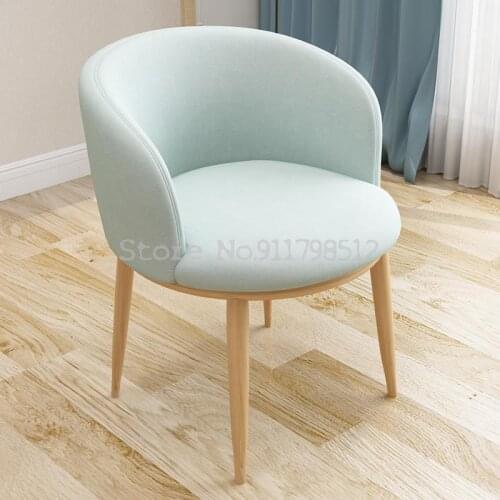 Light luxury gold-plated chair modern nordic style desk creative net red computer makeup stool backrest home dining table and ch