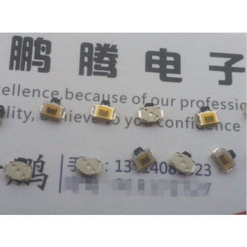 20PCS/lot Tact switch mobile phone side button small tortoise switch SMD 2 feet without column Waterproof membrane