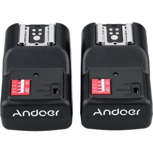 Andoer Universal 16 Channels Radio Wireless Remote Speedlite Flash Trigger 1 Transmitter & 2 Receivers