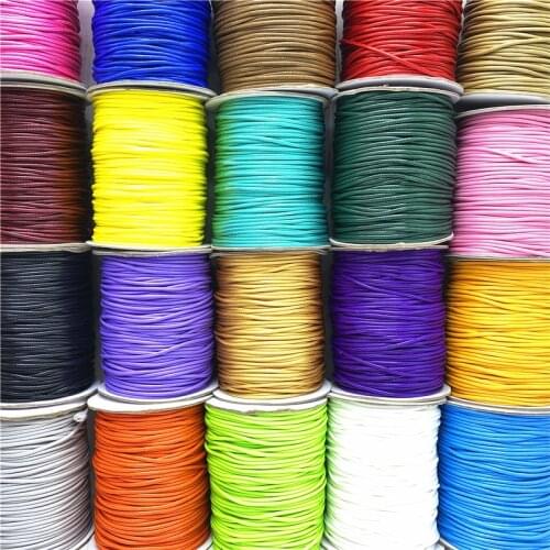 0.8/1/1.5/2.0mm Waxed Cotton Cord Waxed Thread Cord String Necklace Rope For Jewelry Making DIY Bracelet Necklace Accessories