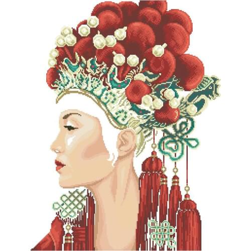 Top Quality Lovely Cute Counted Cross Stitch Kit Asian Beauty Eastern Woman Lady Girl Beautiful