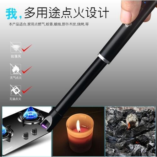 Igniter stick point gas burner lighter nozzle kitchen gas burner gun plus long electronic charging