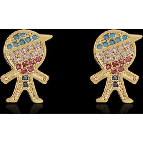 ZOSHI Delicate Gold Color Earrings for Women Trendy 2021 Design Cute Small Stud Earrings Party Jewelry New Style Earrings