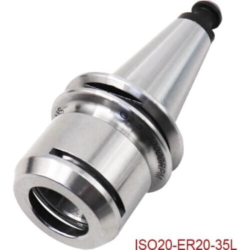1Pcs precision 0.002 ISO20 ER20 Collet Chuck high speed toolholder Balance G2.5/ 30,000RPM ISO Spindle holder for CNC machine