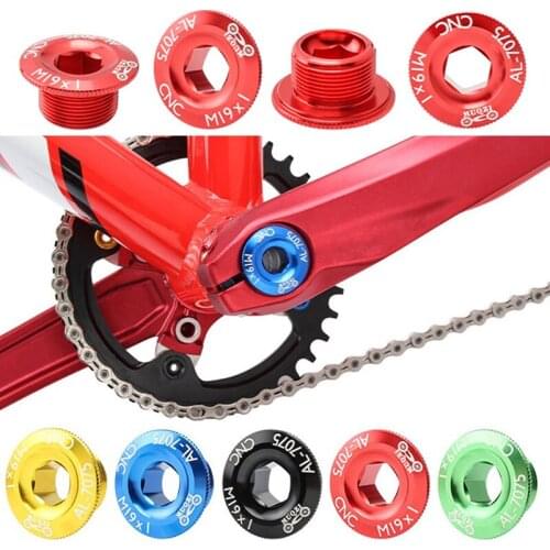 1Pc Bike M19 Crank Cover Crankset Screw 7075 Aluminum Alloy Crank Arm Fixing Nut Bolt MTB Road Bicycle Chainwheel Caps