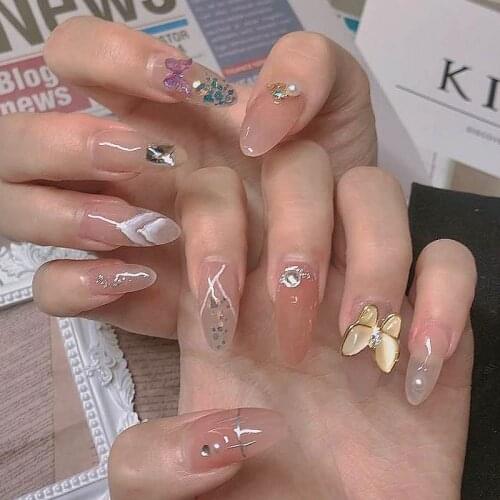 10 PCS 3D Butterfly Nail Rhinestones for Nails Decor Nail Art Crystal Nail Studs for Women Girls SANA889