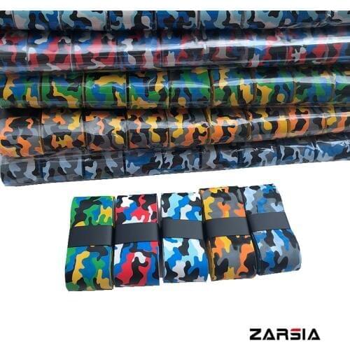 100pcs 2019 NEW ZARSIA camouflage PU dry feeling tennis overgrips ,badminton racket overgrips skidproof fishing rod grips