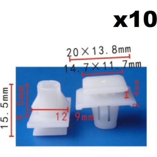 10x For Honda CR-V 2002-On Weatherstrip Moulding Clips Retainers 75315-S9A-004 Nylon Retainer Clip