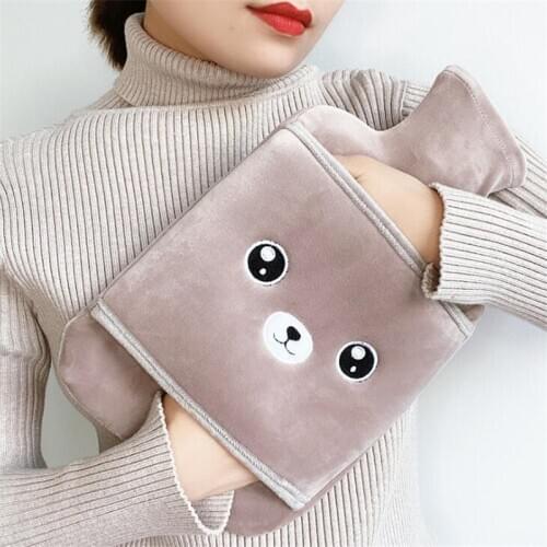 1750ml Washable Heat Therapy Thick Soft Pig Plush Safe Winter Durable Hot Water Bottle Removeable Leakproof Cover Warm Portable