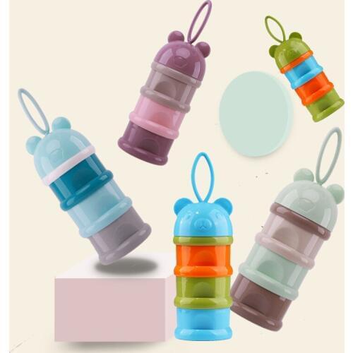 3 Layers Portable Newborn Baby Infant Feeding Milk Powder Food Storage Box Container Three Grid Candy Snacks Supplies Boxes