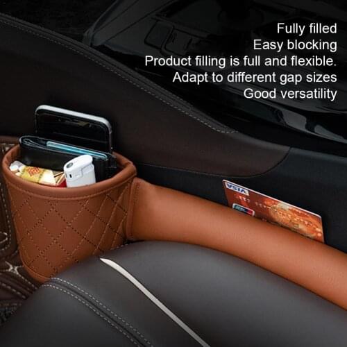 Car Seat Gap Filler Pockets Multifuntion Auto Seats Leak Stop Pad Soft Padding Phone Cards Holder Leather Storage Organizers