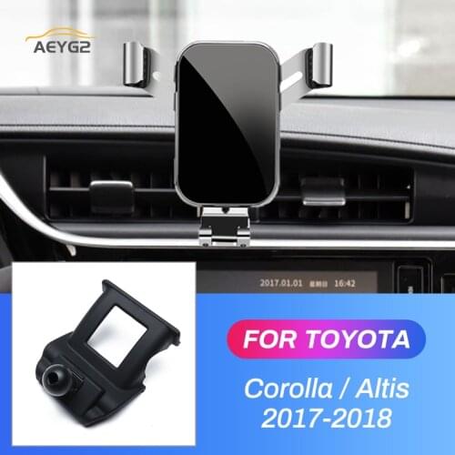 Car Mobile Phone Holder For Toyota Corolla Altis 2017 2018 360 Degree Gravity GPS Stand Car Air Vent Mount Mobile Phone Bracket