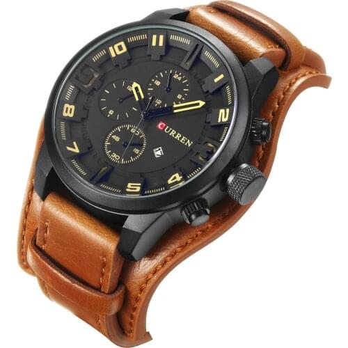 Curren best luxury brand Quartz mens watches Complete Calendar fashion sport leather man wrist watch relogio masculino