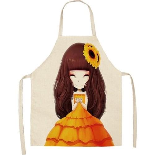 Cartoon girl pattern apron aprons for women apron kitchen aprons Kitchen apron master apron Women kitchen apron aprons for women