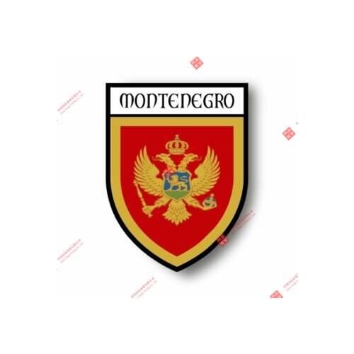 Interesting Car Stickers Decal Souvenir Vinyl Car Shield City Flag World Crest Montenegro Car Decal Decoration Laptop