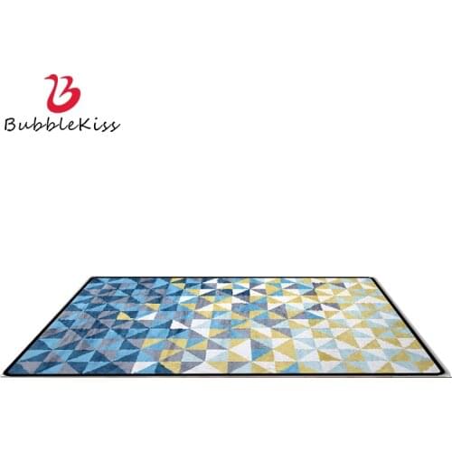 Bubble Kiss Carpet For Living Room Nordic Style Geometric Blue Yellow Gradient Rugs And Carpet For Home Living Room Door Mat