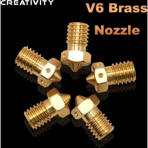 High Quality E3D V6 Brass Nozzle for 3D printers hotend 0.4mm 3D printer nozzle for E3D hotend titan extruder prusa i3 mk3