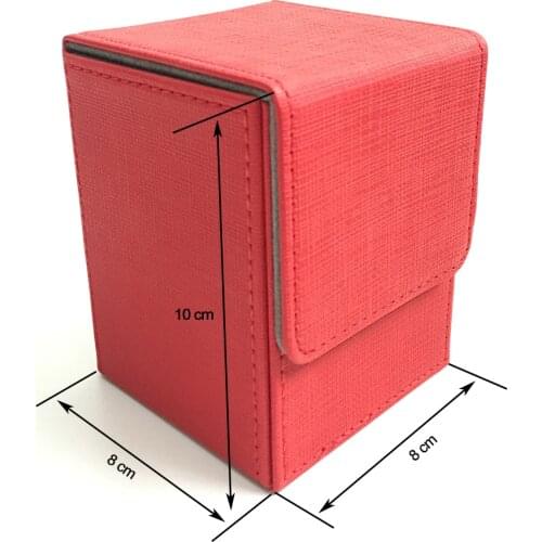 Small Size Top Open Magic Deck Box Deck Case Trading Card Box Pokemon cards box: Red