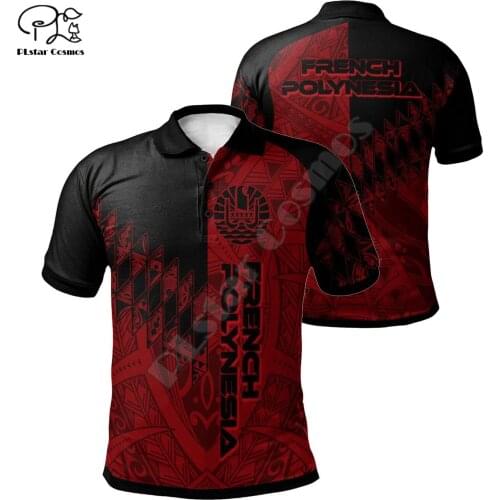 PLstar Cosmos Fashion 3d Print French Polynesia Men‘s Tahiti Polo Shirts New Designed Summer Short Sleeve Brand Clothing P10