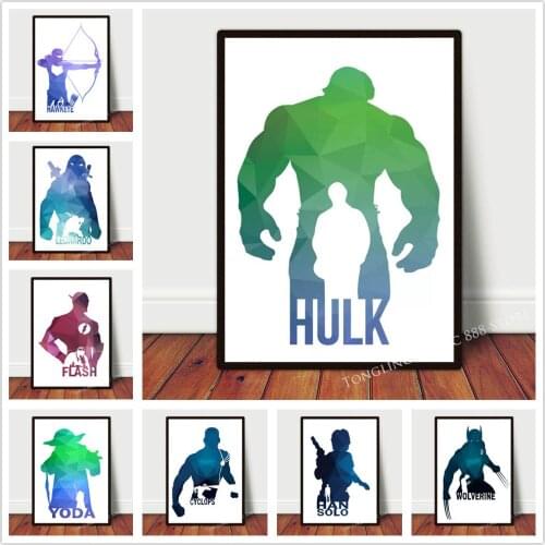 Marvel Superhero Poster Nordic Style Canvas Wall Art Bedroom Bathroom Living Room Modular Creative Abstract Decorative Painting