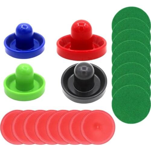 448D Ice Hockey Accessories Set Air Hockey Plastic Lightweight Replacements For Tables Game Pushers Pucks Pads Kit