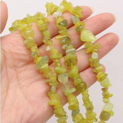 Natural Stone Green Peridot Beads Irregular Exquisite Gravel Beaded for Jewelry Making DIY Necklace Bracelet Accessories 5-8mm