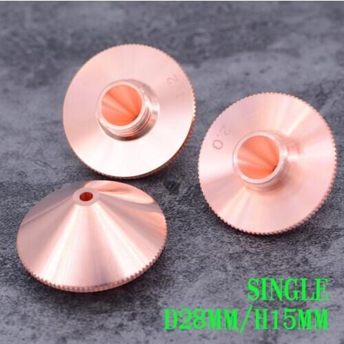 Cloudray Laser Nozzle Single Layer Dia.28mm Caliber 0.8 - 4.0 OEM Precitec P0591-571-0001 for Precitec FIBER Laser Cutting Head