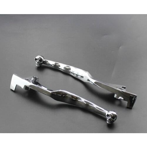 Pair Chrome Motorcycle Brake Clutch Levers Skull For Kawasaki Custom Vulcan 1500 1987-2010 Vulcan 1600 2003-2010