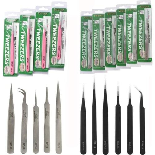 Vetus Eyelash Tweezer Stainless Steel Excellent Closure Anti Acid Makeup Tweezers for 3D Volume Eyelashes Extension