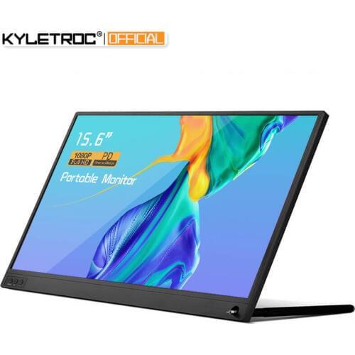 KYLETROC 15.6 inch IPS lcd portable monitor usb type c hdmi for laptop phone xbox switch ps4 gaming monitor