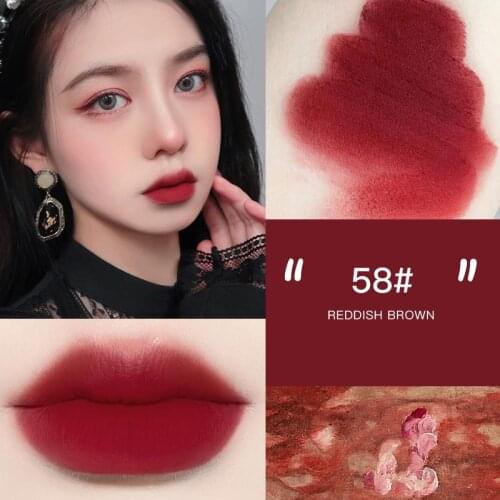 Professional Mousse Canned Lip Mud Waterproof Sweat-proof Lip Glaze Velvet Matte Not Greasy Lipstick Comestics For Women TSLM2