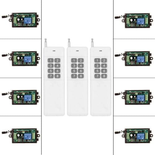 DC 12V/9V/24V wireless remote control switch control 8 sets of access control electronic control central control lock Display ha