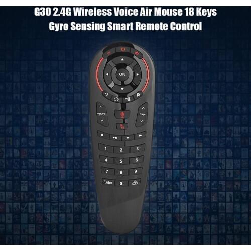 New G30 2.4G Wireless Voice Air Mouse Remote Controller Sensing Universal Mini Keyboard Remote Control For PC Android TV Box