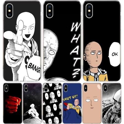 One Punch Man Anime Silicon Phone Case For Apple IPhone 11 12 Pro X XR XS Max 7 8 6 6S Plus 7G 6G 5S SE + Pattern Cover Coque Sh