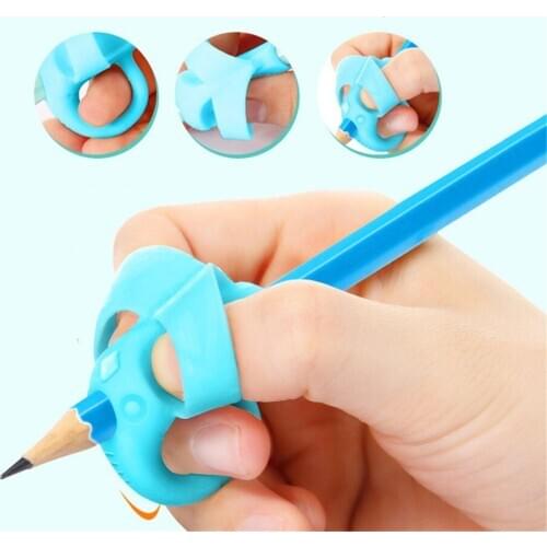 3pcs Silicone Pencil Grip Beginner Writing Aid Tool Posture Correction Pen Holder Children Kids Learning Holding DeviceSupplies