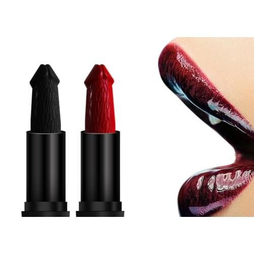 Funny Penis Shape Lipstick Mushroom Long Lasting Moisture Cosmetic Lipstick Red Lip Matte Lipstick Makeup Gift maquillage