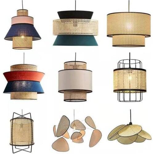 Nordic Modern Rattan pendant lights lamp kitchen bedside hanginglamp loft dinning room bar cafe restaurant lighting fixtures new