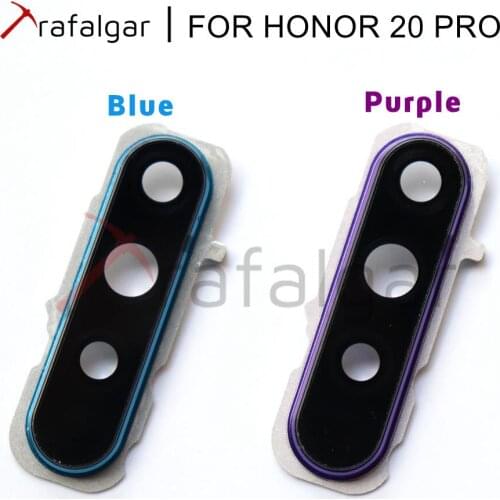 Rear Camera Frame For Huawei Honor 20 Pro Camera Lens Glass With Frame Holder For HONOR 20 Pro Back Camera Lens Replacement