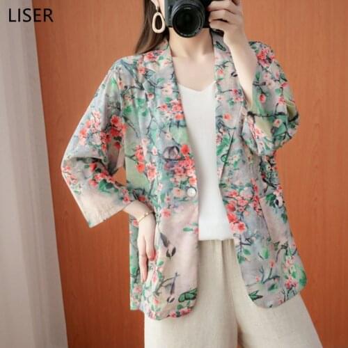 Autumn Fashion Cardigan Suit Jacket Women Casual Slimming 2021 New Trend Printing Thin Suit Jacket LL170