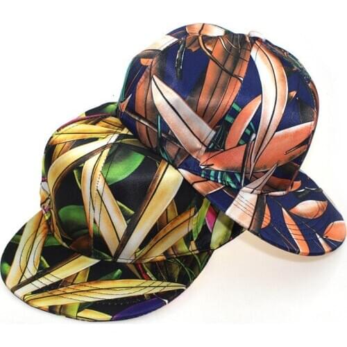 High Quality Unisex Baseball Cap Leaf Printed Hats 5 Colors Autumn Spring Adjustable Hip-Hop Trendy Cap New Snapback Hat