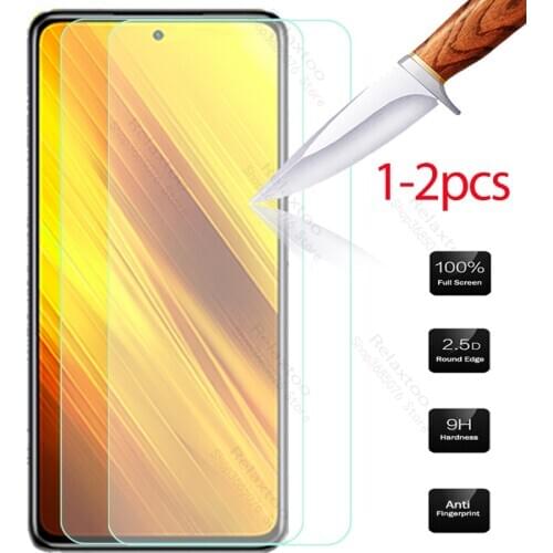 1-2pcs glass poco x3 nfc protective Glass on for xiaomi pocophone x3 x 3 3x poco x3 xaomi kiomi pocox3 safty glass Film 6.67