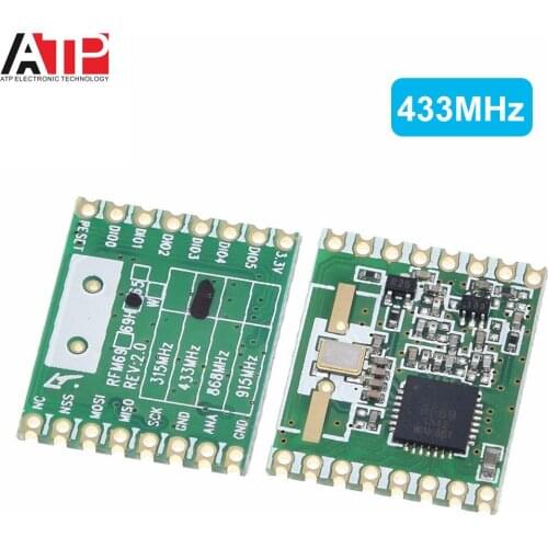 1PCS Great IT RFM69HW 868Mhz/433Mhz/915Mhz + 20dBm HopeRF Wireless Transceiver 868S2 Module For Remote/HM