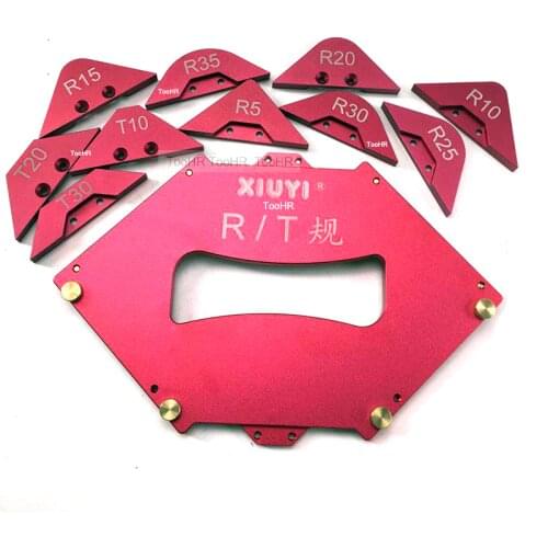 10 In 1 Woodworking Trimming Radius Jig Router Templates Aluminium Alloy Radius Corners R5 R10 R15 R20 R25 R30 R35 T10 T20 T30