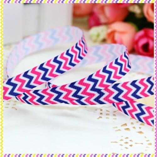 3/8'' Free shipping chevron printed grosgrain ribbon headwear hair bow diy party decoration wholesale OEM 9mm B456