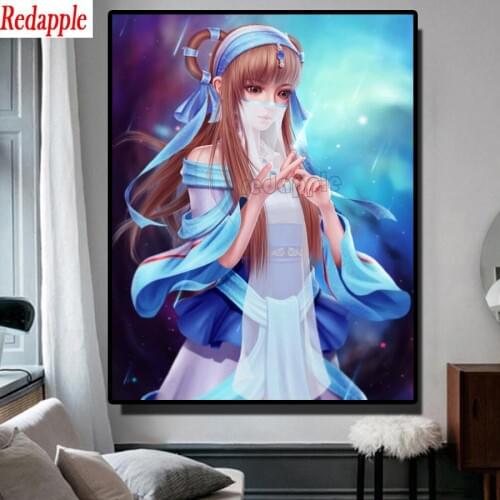 Diamond painting Veil girl full square round cross stitch diamond set mosaic cartoon anime beauty 5d diamond embroidery ,mosaic