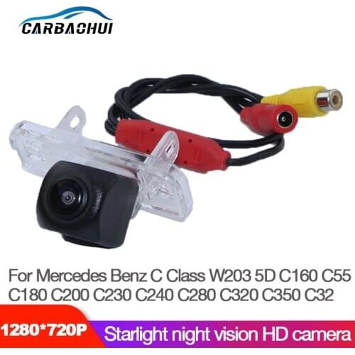 Car Rear View Camera For Mercedes Benz C Class W203 5D C160 C180 C200 C230 C240 C280 C320 C350 C32 C55 Fish Eyes Night Vision hd