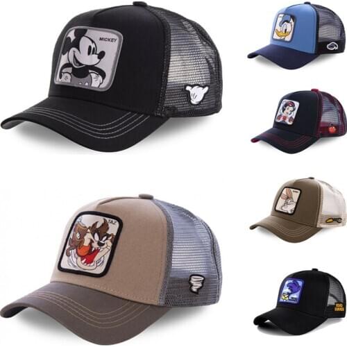 New Brand Anime Cartoon Mickey MARVEL Snapback Baseball Cap Men Women Hip Hop Dad Mesh Hat Trucker Hat Dropshipping