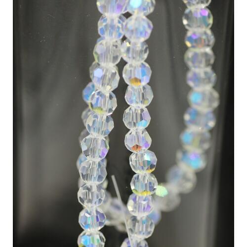 ZHUBI 6mm Clear AB Beads Glass Round/Square /Bicone/Drop Bead DIY Craft Materials for Making Crystal Charms Jewelery Wholesale