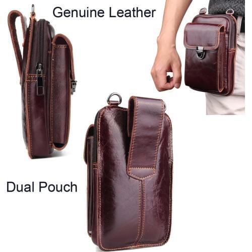 Genuine Leather Pouch Shoulder Belt Phone Case Bags For LG G8 V50 ThinQ 5G,Oppo Reno 5G,Reno 10x zoom,Realme 2 1 3 Pro U1 C1 C2